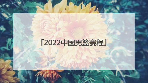 2022中国男篮赛程
